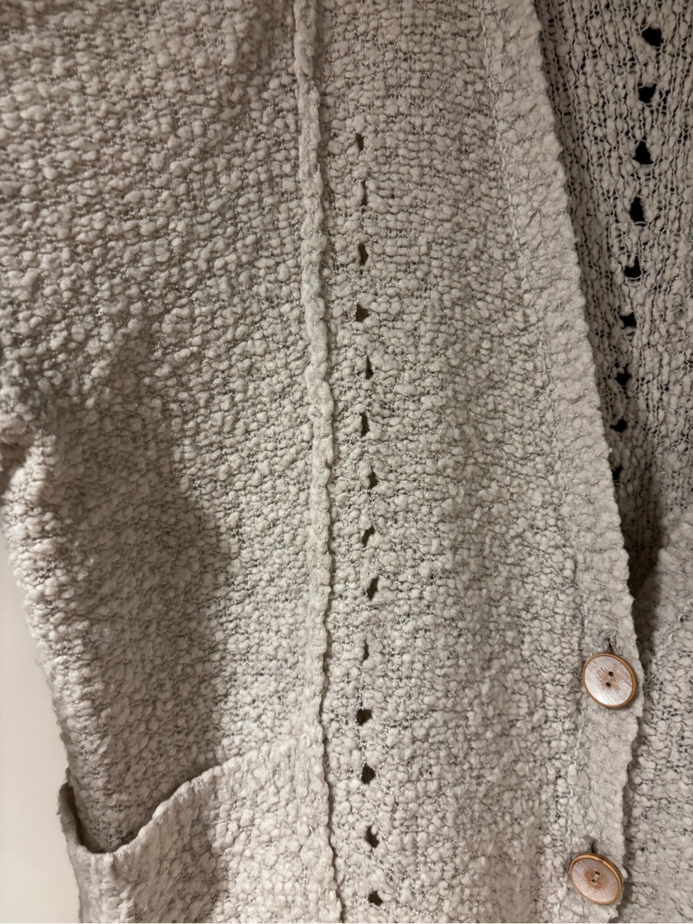 Free People Boucle Cardigan Sweater Large - Picture 2 of 9